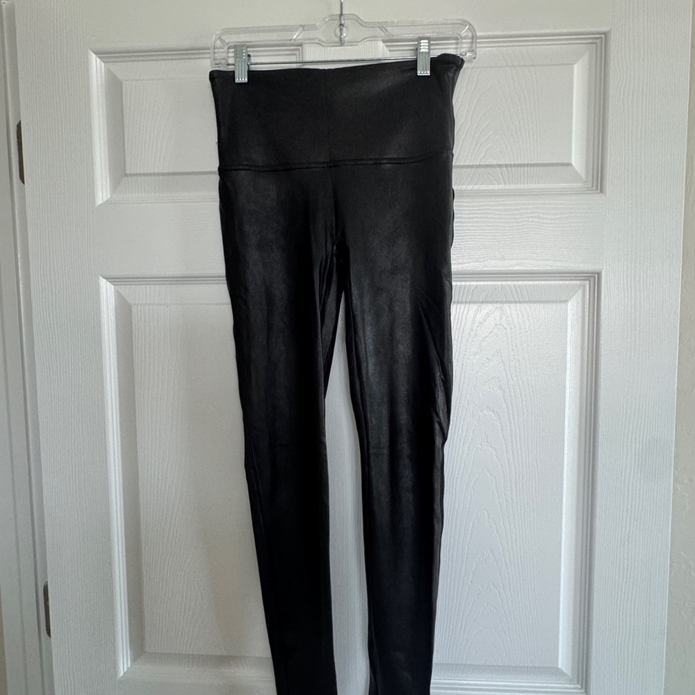 Spanx Black Faux Leather Leggings